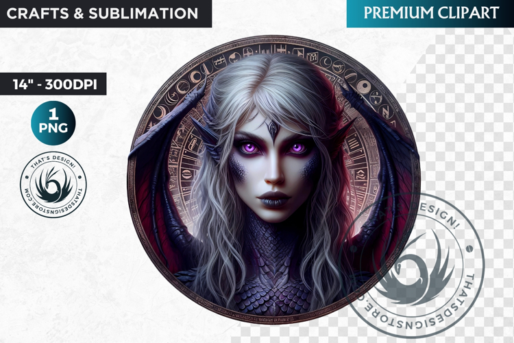 Mythological Female demon clipart, demoness spirit PNG