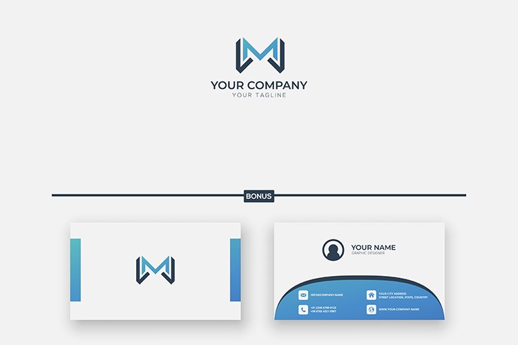 ML logo monogram ml letter logo example image 1