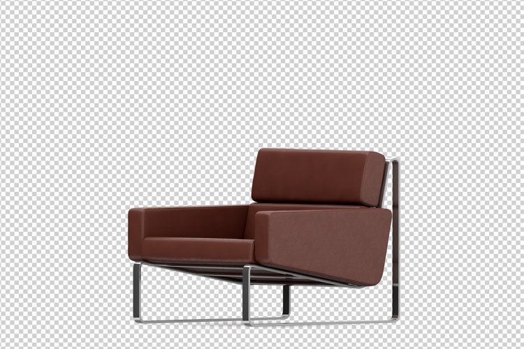 Isometric Arm Chair 3D isolated render