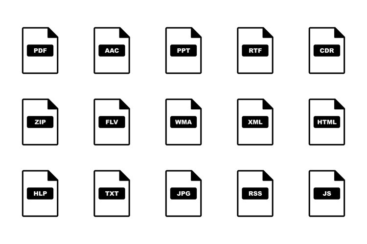 Set Of File Format Icons