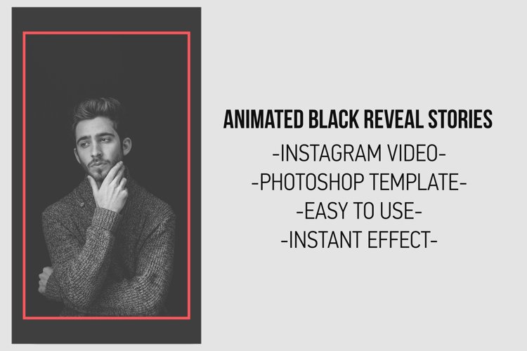 Animated Black Reveal Instagram Stories example image 1