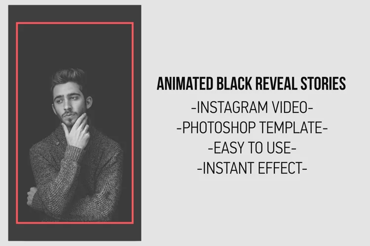 Animated Black Reveal Instagram Stories