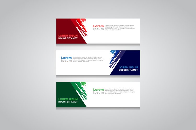 Vector abstract design web banner template