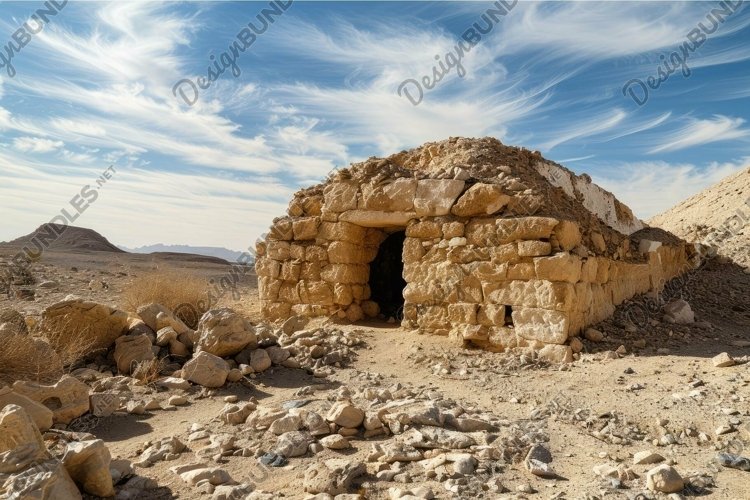 Small Adobe Structure Ancient desert adobe structure under sunny skies