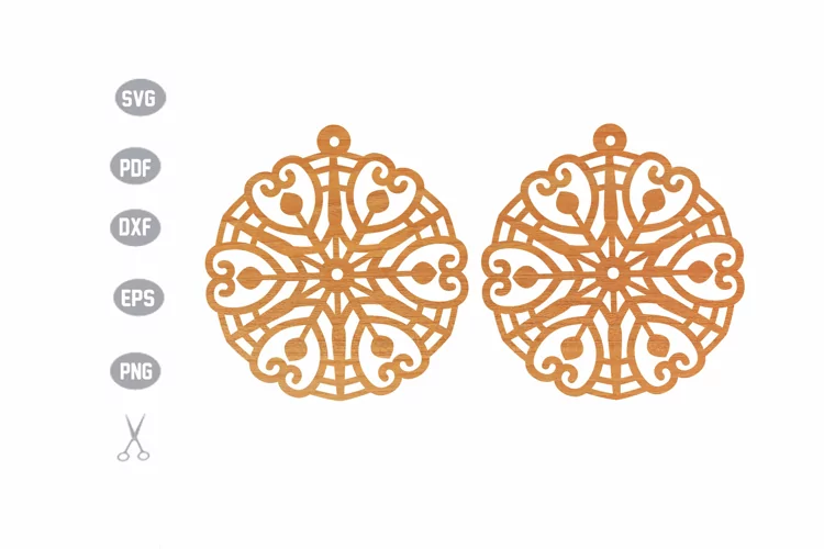 Earrings Template SVG