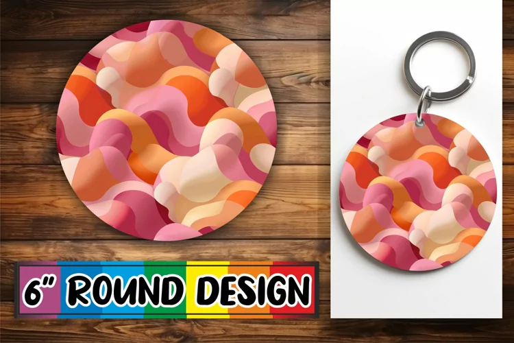 Abstract 3D Inflated Puff Sublimation Circle Design