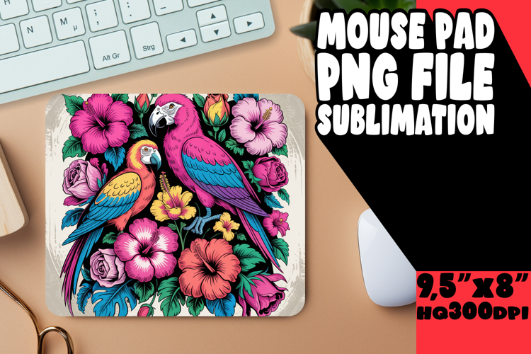 BLISSFUL mouse PAD Fun Design, Birds