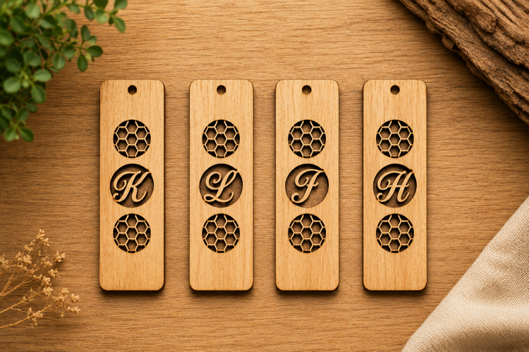 Personalized Wooden Alphabet Bookmark Bundle