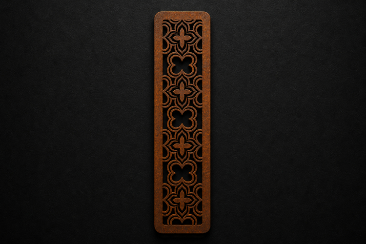 Floral Pattern Wooden Bookmark for Book Lovers