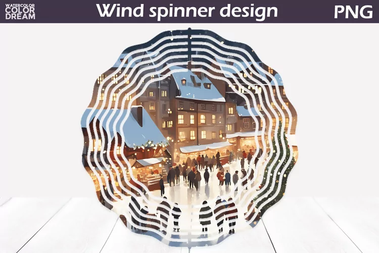 Christmas Wind Spinner Sublimation| Winter Wind Spinner