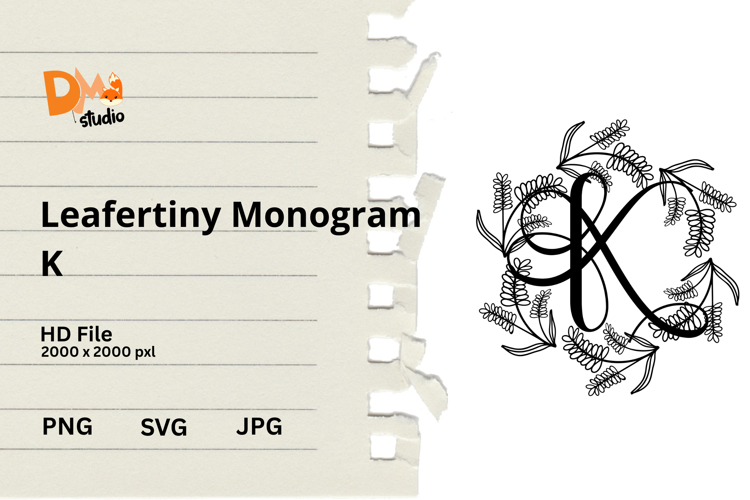 Floral Monogram Letter Svg Image 2