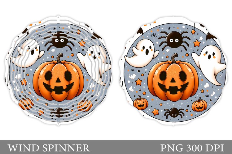 Cute Pumpkin Wind Spinner. Halloween Wind Spinner Design