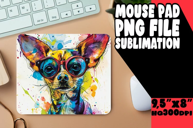 Colorful Pooch Mousepad Sublimation