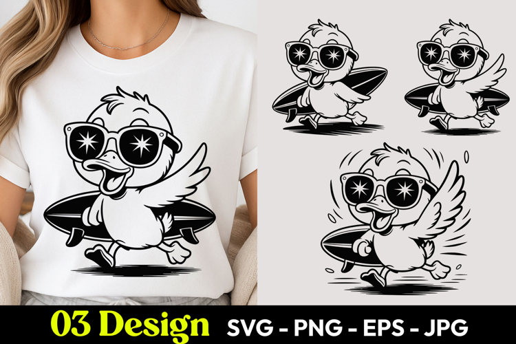 Cool Flying Chick SVG PNG