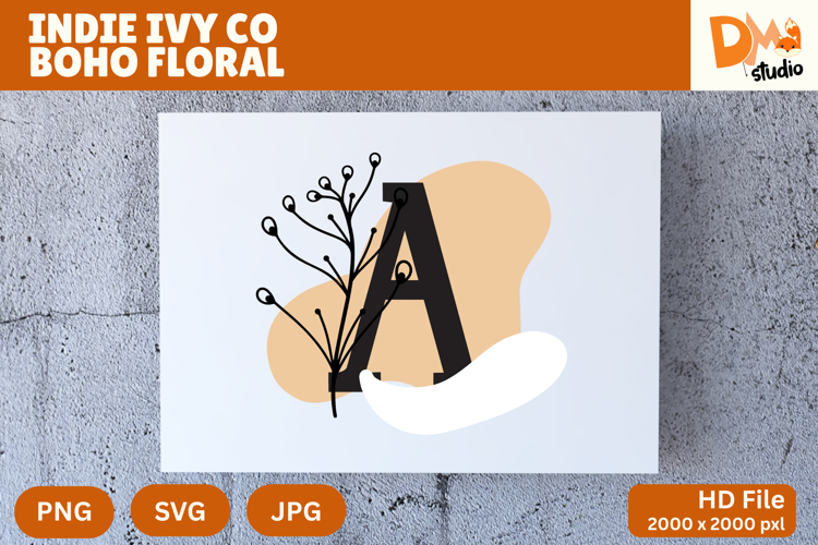Floral Monogram Letter Svg Image 21