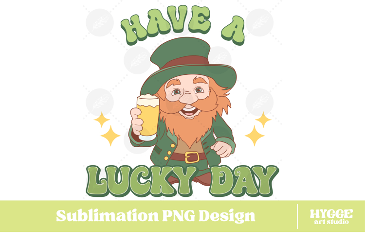 Happy St Patricks Day PNG DTF Irish Lucky Leprechaun Beer