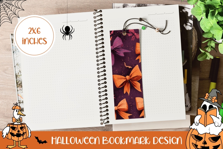 Halloween Bows Bookmark, Halloween Bookmark Printable