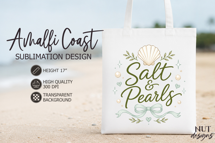Summer sublimation Coastal Salt & Pearls Beach Coquette example image 1