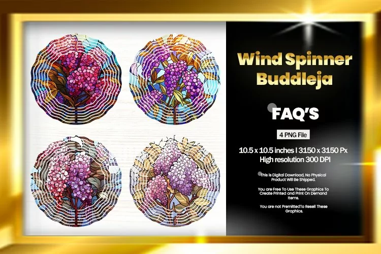 Buddleja Wind Spinner Sublimation - 04 Variations