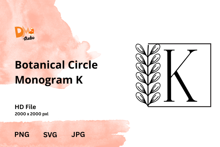Botanical Circle Monogram