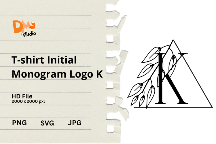 T-shirt Initial Monogram Logo