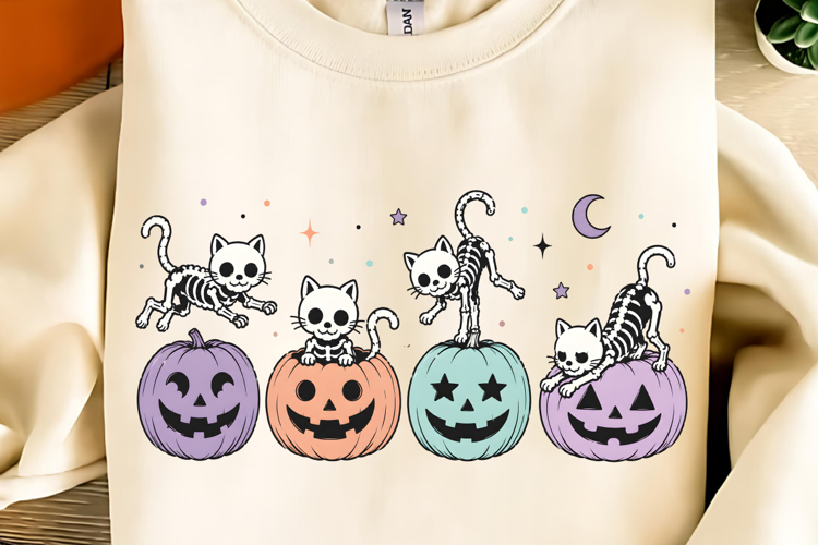 Spooky Season PNG, Halloween Pumpkin Cat PNG, Spooky Vibes