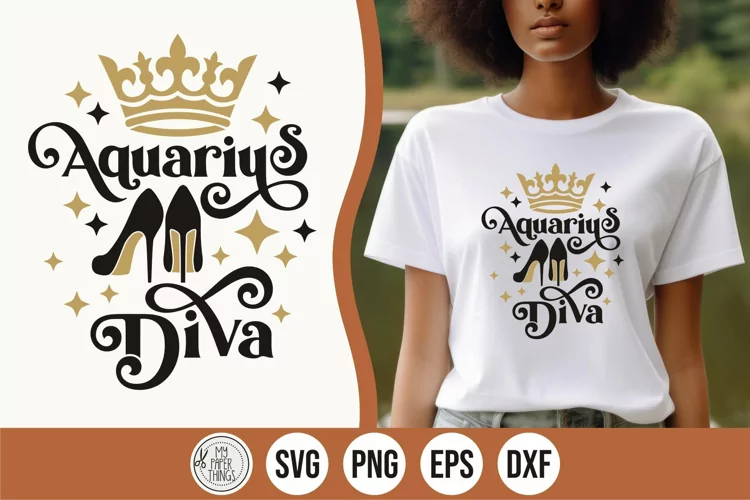 Aquarius Zodiac sign svg | Birthday Diva svg | Horoscope svg