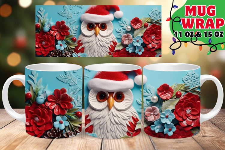 3D Christmas Icy Splendor Mug, 11oz & 15oz example image 1