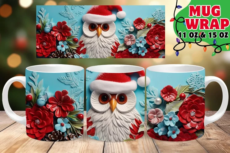 3D Christmas Icy Splendor Mug, 11oz & 15oz