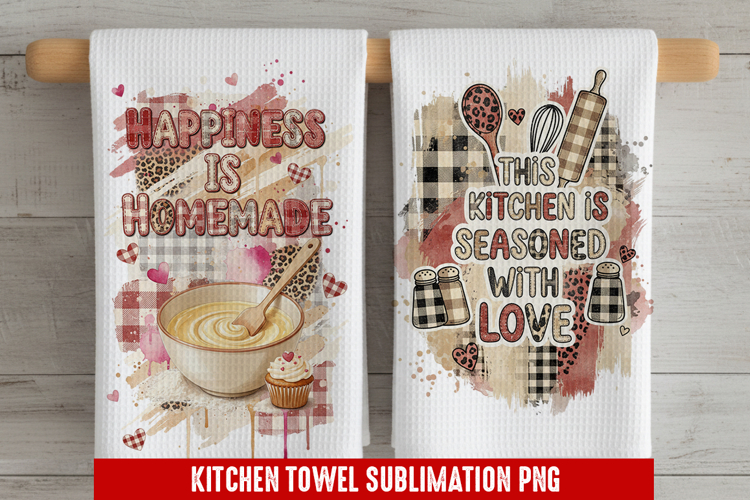 Happiness is - Kitchen Towel Sublimation, Kitchen Towel