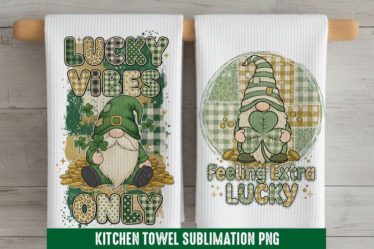 Lucky vibes - Kitchen Towel Sublimation, Kitchen Towel
