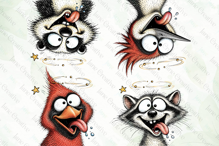 Silly Woodland Animals Clipart