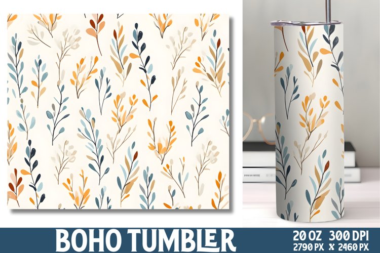 Boho Digital Papers Tumbler Wrap