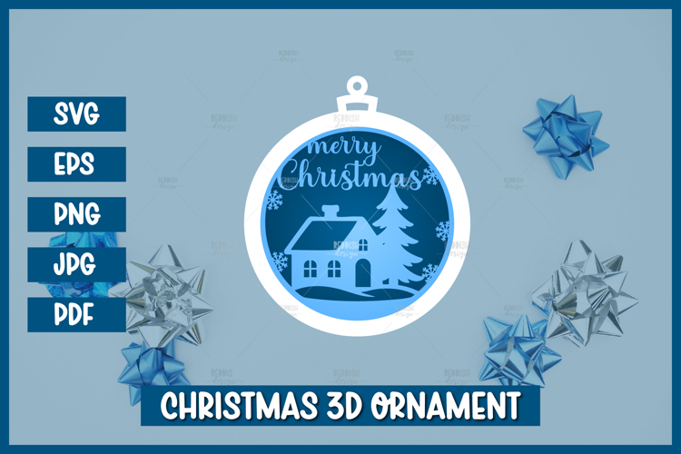 Round Christmas Ornament Svg Image 5