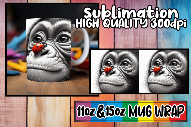 Refreshing moments sublimation mug wrap, Cute Animals