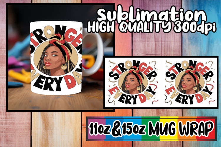 Cozy afternoons sublimation mug wrap, Black Woman
