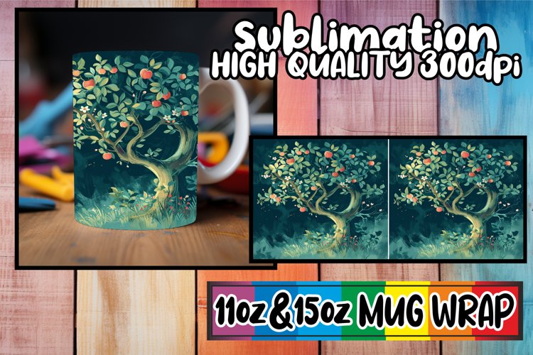 Springtime Tree Mug Wrap Sublimation Bliss example image 1