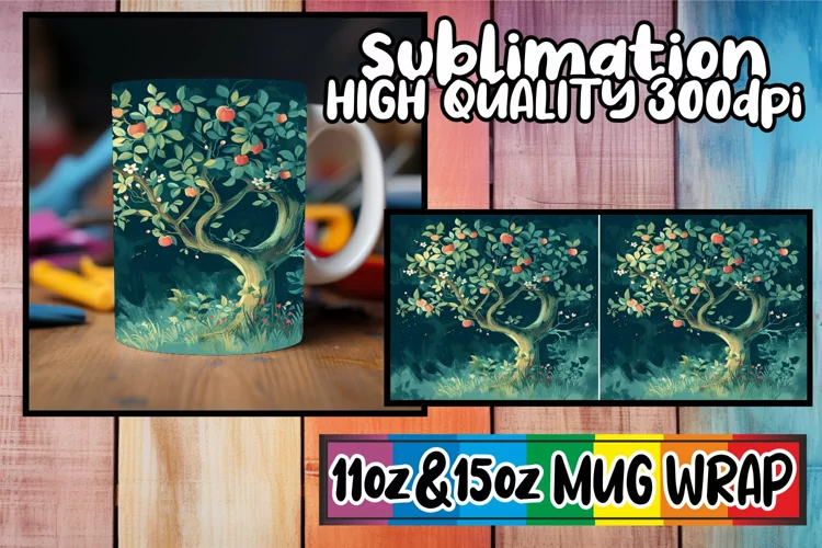 Springtime Tree Mug Wrap Sublimation Bliss