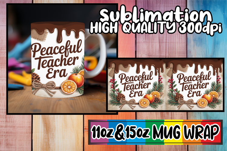 Radiant thoughts 11oz 15oz sublimation wrap, Teacher