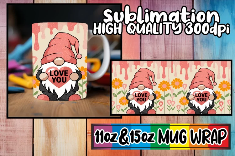 Serene sunsets 11oz 15oz sublimation wrap, Valentines
