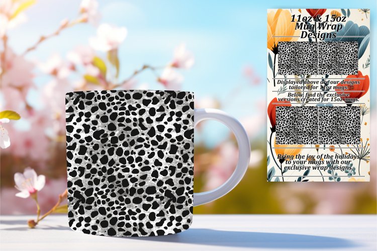 Leopard Print Mug Wrap - Sublimation, 11oz   15oz