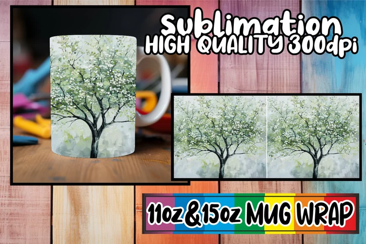 Spring Spectacle Mug Wrap - Sublimation 11oz 15oz
