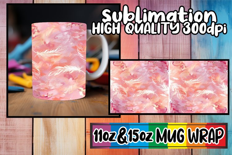 Color Burst Abstract Pattern Mug Wrap 11oz 15oz Spring example image 1