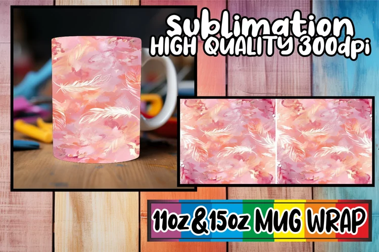 Color Burst Abstract Pattern Mug Wrap 11oz 15oz Spring