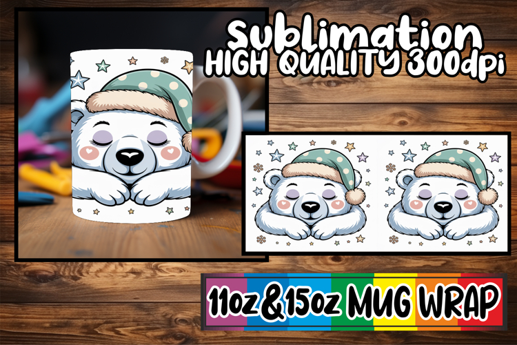 Vibrant colors 11oz 15oz sublimation wrap, Cute Christmas