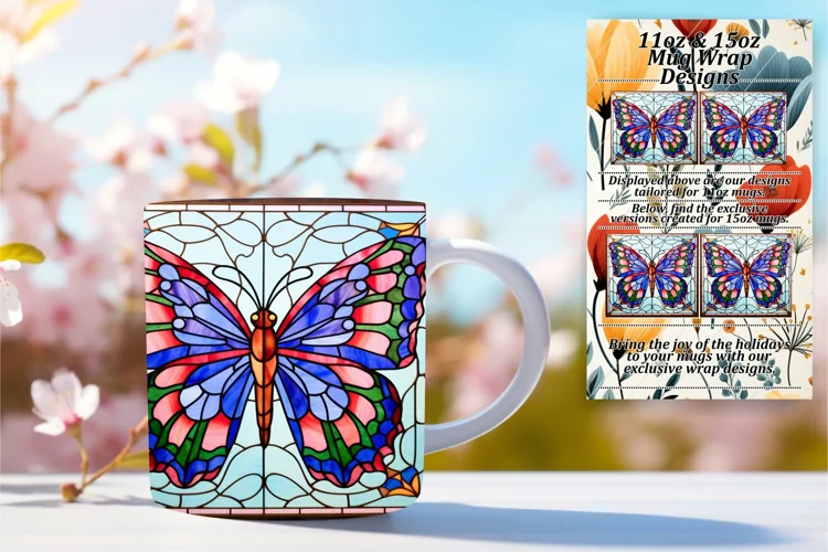 Captivating 3D Butterfly Mug Sublimation