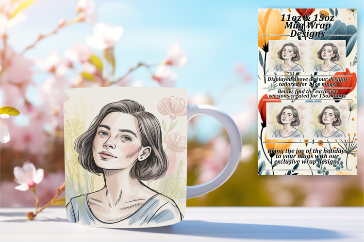 Playful Png For 15oz Mug Wrap , Beauty Woman