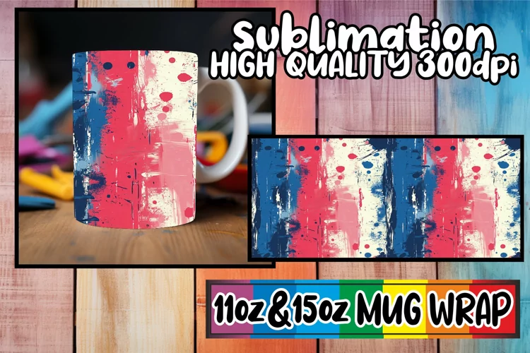 Graffiti Sublimation Mug Wrap Spring Design
