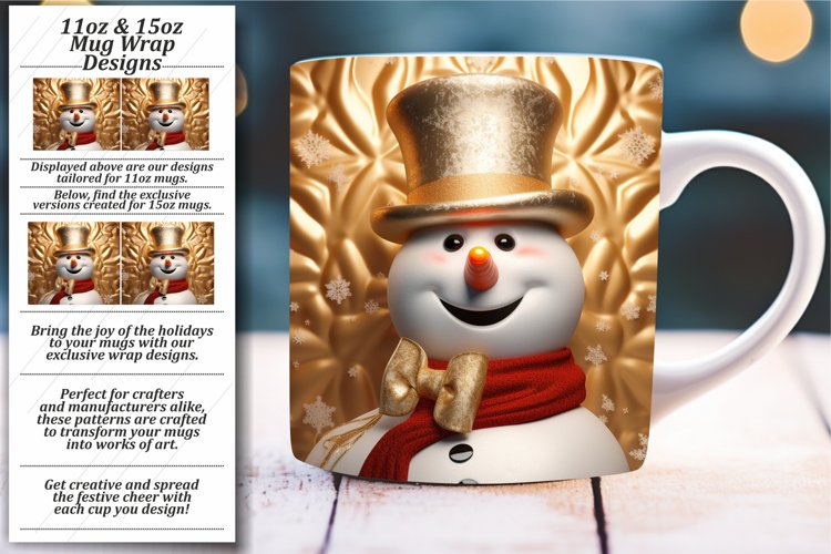 3D Inflated Puff Magic: Christmas Mug Sublimation example image 1