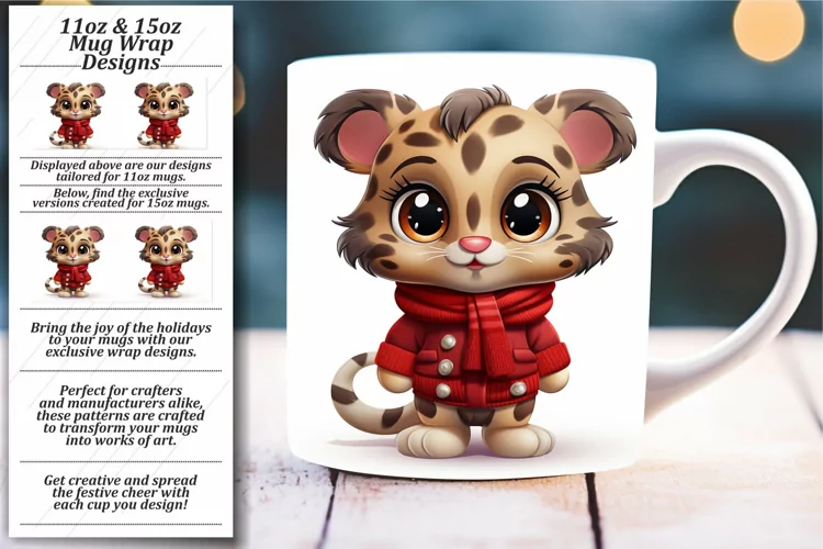 Snowy Pals Sublimation Wrap for Mugs